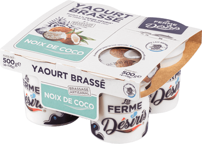 Pack de Yaourts Brassés - Noix de Coco